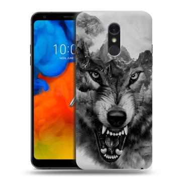 Пластиковый чехол на LG Q Stylus с принтом Волк