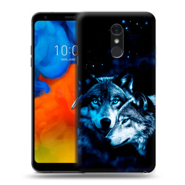 Пластиковый чехол на LG Q Stylus с принтом Волки