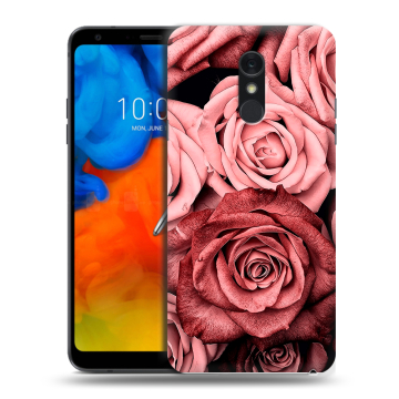 Пластиковый чехол на LG Q Stylus с принтом Цветы розы