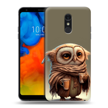 Пластиковый чехол на LG Q Stylus с принтом Сова
