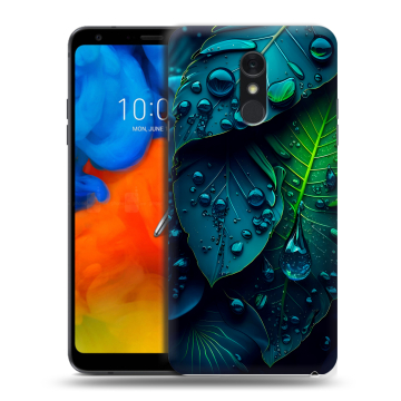 Пластиковый чехол на LG Q Stylus с принтом Листья