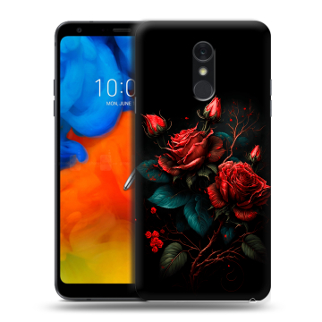 Пластиковый чехол на LG Q Stylus с принтом Розы красные