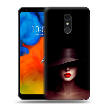 Пластиковый чехол на LG Q Stylus с принтом Девушка в шляпе