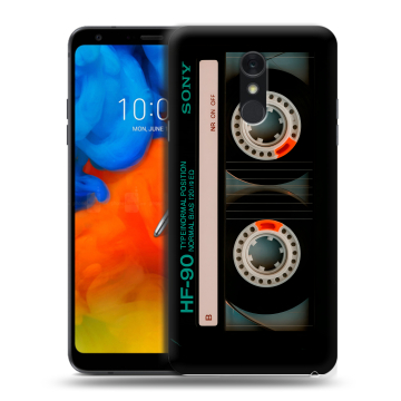 Пластиковый чехол на LG Q Stylus с принтом Кассета