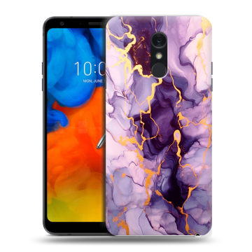 Пластиковый чехол на LG Q Stylus с принтом Мрамор