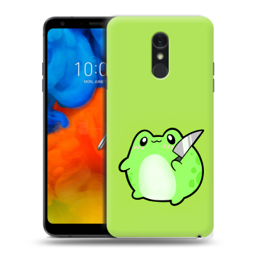 Пластиковый чехол на LG Q Stylus с принтом Лягушенок