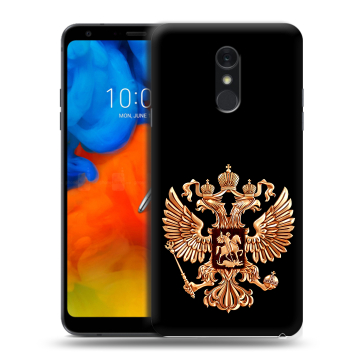 Пластиковый чехол на LG Q Stylus с принтом Герб России золотой Пластиковый чехол на LG Q Stylus с принтом Герб России золотой