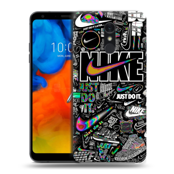 Пластиковый чехол на LG Q Stylus с принтом Найк Пластиковый чехол на LG Q Stylus с принтом Найк