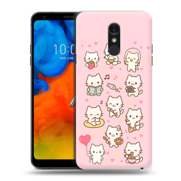 Пластиковый чехол на LG Q Stylus с принтом Hello Kitty Хелоу Кити