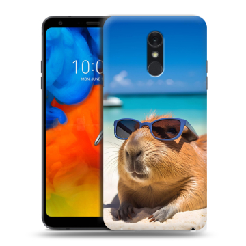 Пластиковый чехол на LG Q Stylus с принтом Капибара
