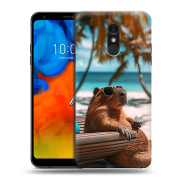 Пластиковый чехол на LG Q Stylus с принтом Капибара