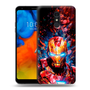 Пластиковый чехол на LG Q Stylus с принтом Железный человек Ironman