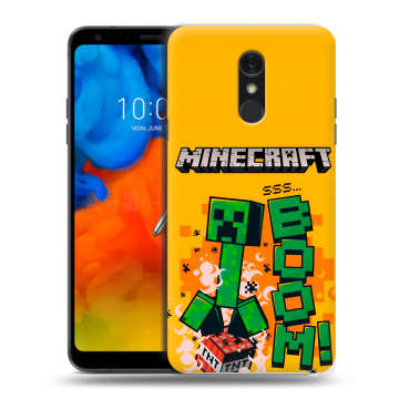 Пластиковый чехол на LG Q Stylus с принтом Майнкрафт Minecraft