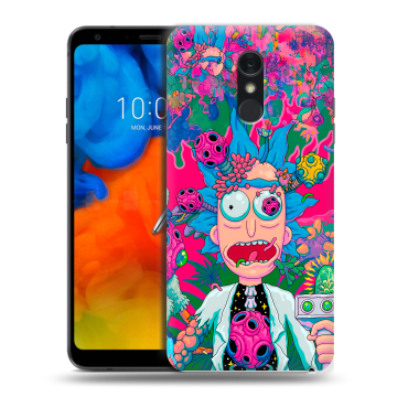 Пластиковый чехол на LG Q Stylus с принтом Рик и Морти Rick Morty