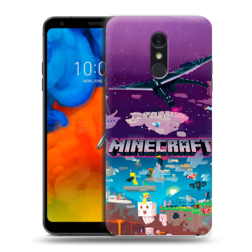 Пластиковый чехол на LG Q Stylus с принтом Майнкрафт Minecraft