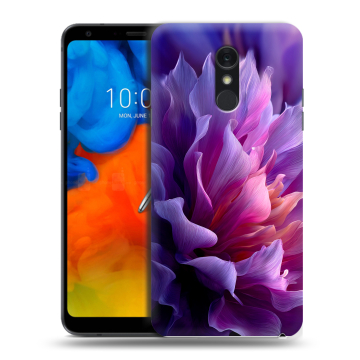 Пластиковый чехол на LG Q Stylus с принтом женский цветы