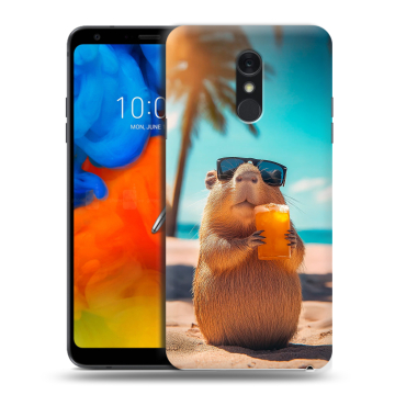 Пластиковый чехол на LG Q Stylus с принтом Капибара