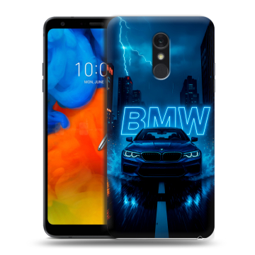 Пластиковый чехол на LG Q Stylus с принтом BMW БМВ