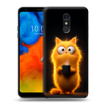 Пластиковый чехол на LG Q Stylus с принтом Смешной кот