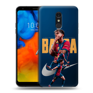 Пластиковый чехол на LG Q Stylus с принтом Барселона Barca Yamal 