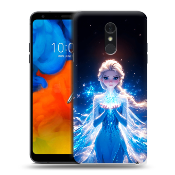 Пластиковый чехол на LG Q Stylus с принтом Холодное сердце Frozen