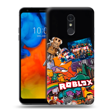 Пластиковый чехол на LG Q Stylus с принтом Roblox Роблокс