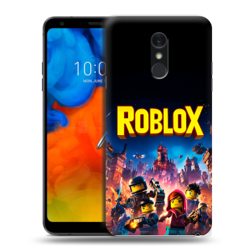 Пластиковый чехол на LG Q Stylus с принтом Roblox Роблокс