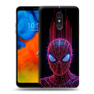 Пластиковый чехол на LG Q Stylus с принтом Spiderman Человек паук