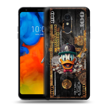 Пластиковый чехол на LG Q Stylus с принтом Дональд Дак Доллар