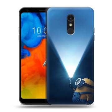 Пластиковый чехол на LG Q Stylus с принтом Миньоны