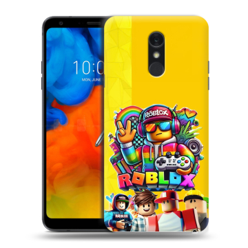 Пластиковый чехол на LG Q Stylus с принтом Roblox Роблокс