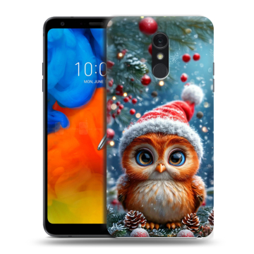 Пластиковый чехол на LG Q Stylus с принтом Новый год