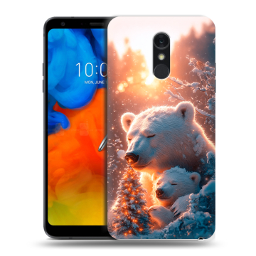 Пластиковый чехол на LG Q Stylus с принтом Новый год