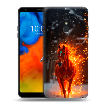 Пластиковый чехол на LG Q Stylus с принтом Новый год