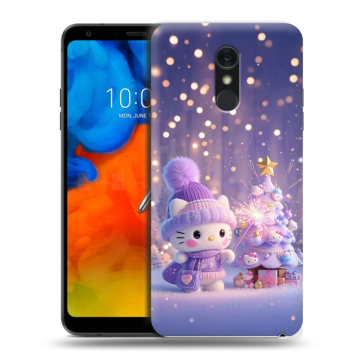 Пластиковый чехол на LG Q Stylus с принтом Новый год
