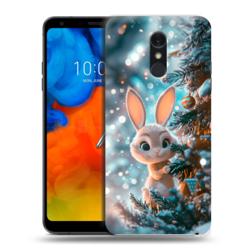 Пластиковый чехол на LG Q Stylus с принтом Новый год