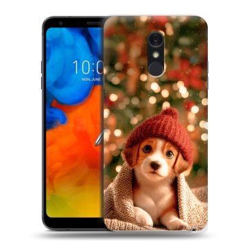 Пластиковый чехол на LG Q Stylus с принтом Новый год