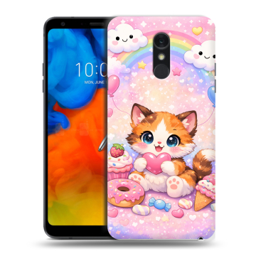 Пластиковый чехол на LG Q Stylus с принтом для девочек