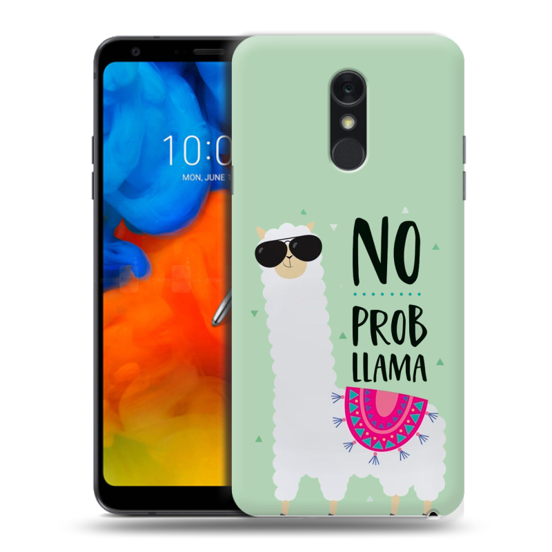 Пластиковый чехол на LG Q Stylus с принтом Лама Пластиковый чехол на LG Q Stylus с принтом Лама