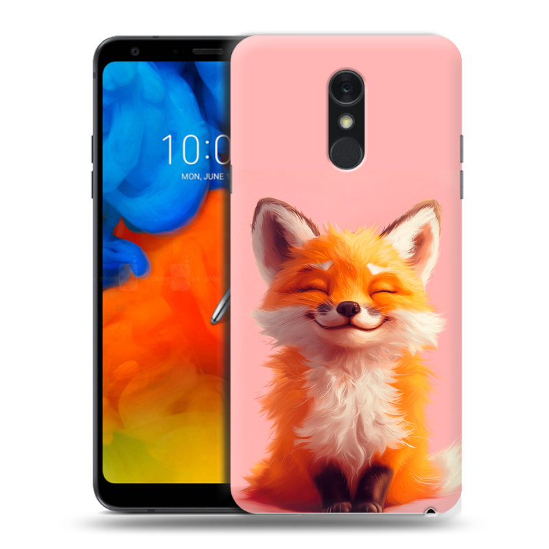 Пластиковый чехол на LG Q Stylus с принтом милая лиса Пластиковый чехол на LG Q Stylus с принтом милая лиса
