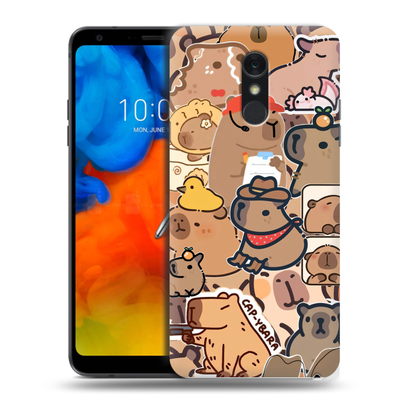 Пластиковый чехол на LG Q Stylus с принтом капибара Пластиковый чехол на LG Q Stylus с принтом капибара