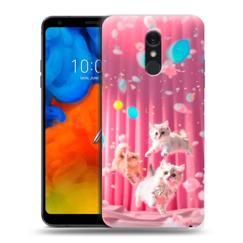 Пластиковый чехол на LG Q Stylus с принтом милые котики Пластиковый чехол на LG Q Stylus с принтом милые котики