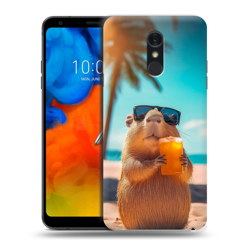 Пластиковый чехол на LG Q Stylus с принтом Капибара Пластиковый чехол на LG Q Stylus с принтом Капибара