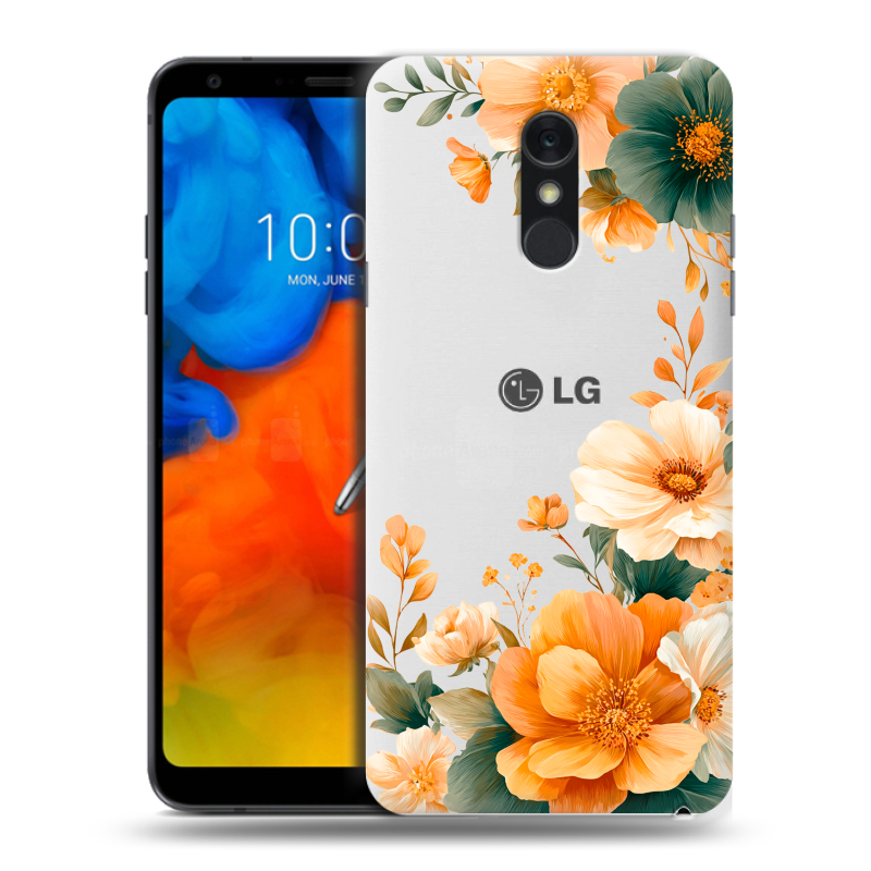 Пластиковый чехол на LG Q Stylus с принтом Цветы принт Пластиковый чехол на LG Q Stylus с принтом Цветы принт