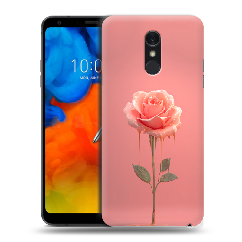 Пластиковый чехол на LG Q Stylus с принтом Розовая роза Пластиковый чехол на LG Q Stylus с принтом Розовая роза