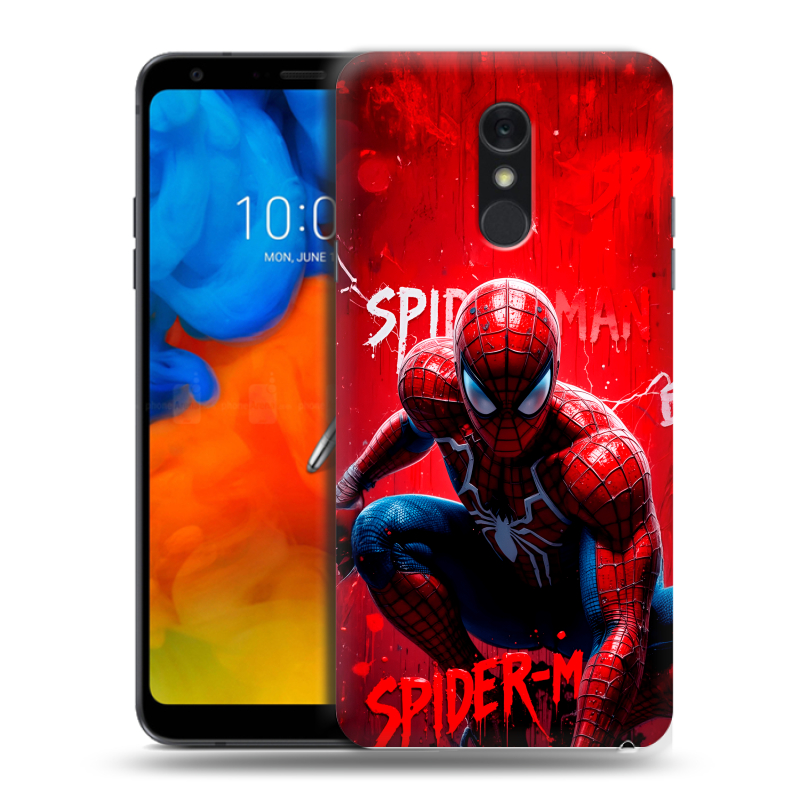 Пластиковый чехол на LG Q Stylus с принтом Spiderman Человек паук Пластиковый чехол на LG Q Stylus с принтом Spiderman Человек паук