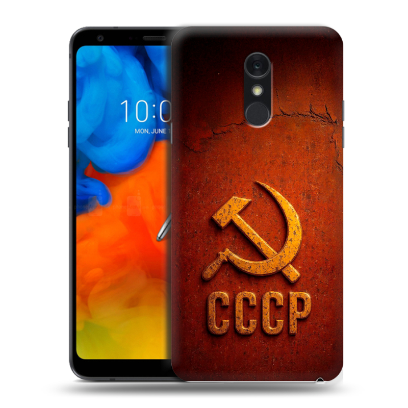 Пластиковый чехол на LG Q Stylus с принтом Флаг Герб СССР Пластиковый чехол на LG Q Stylus с принтом Флаг Герб СССР