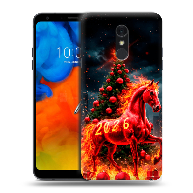 Пластиковый чехол на LG Q Stylus с принтом Новый год Пластиковый чехол на LG Q Stylus с принтом Новый год