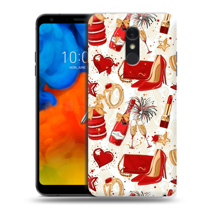 Пластиковый чехол на LG Q Stylus с принтом Новый год Пластиковый чехол на LG Q Stylus с принтом Новый год
