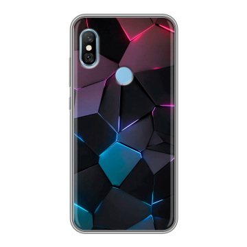 Пластиковый чехол на Xiaomi RedMi 6 Pro с принтом Геометрия неона Пластиковый чехол на Xiaomi RedMi 6 Pro с принтом Геометрия неона